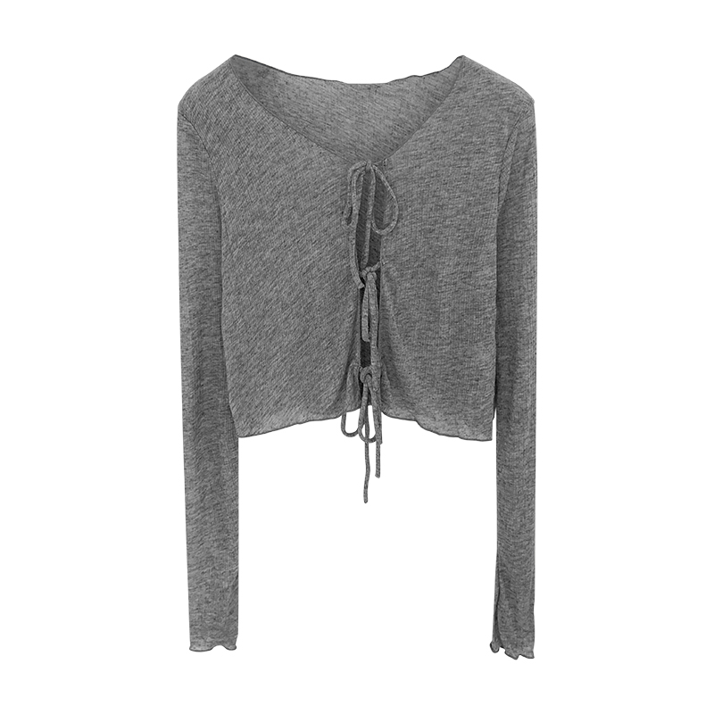 Long sleeve thin autumn cardigan outside the ride frenum tops