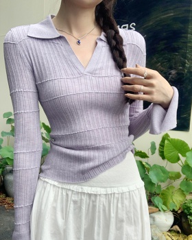 Inside the ride wool sweater long sleeve Korean style tops