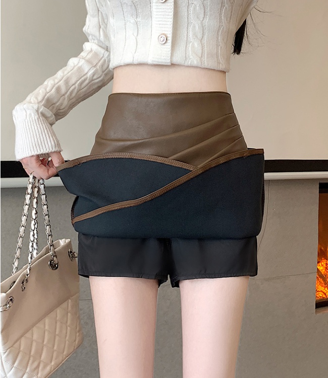 Autumn high waist short skirt fold skirt for women