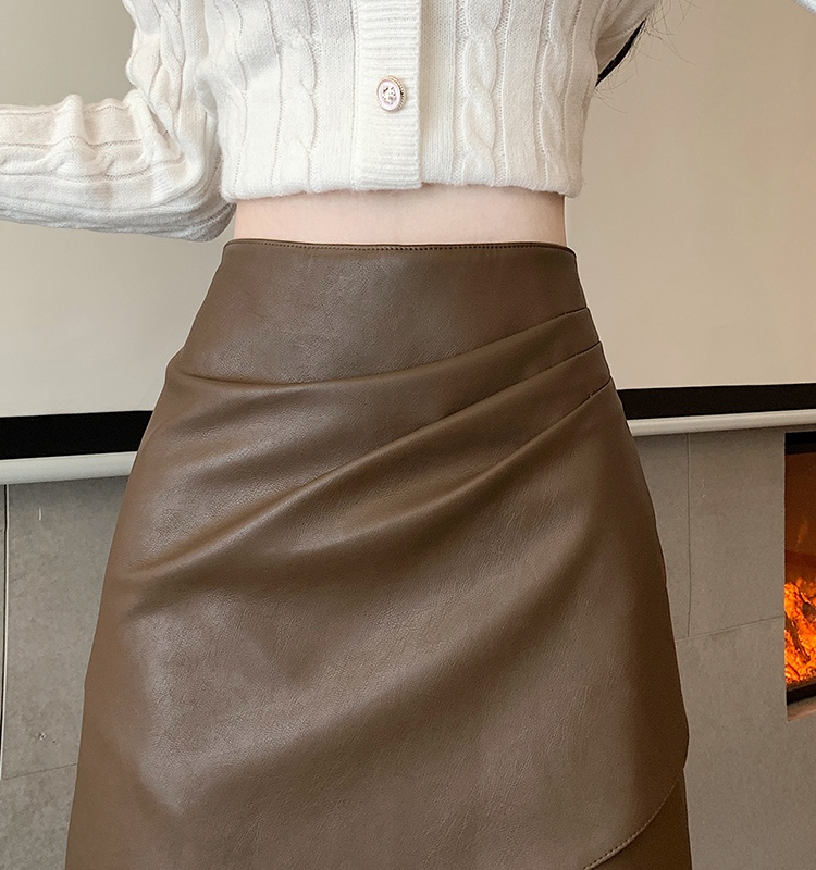 Autumn high waist short skirt fold skirt for women