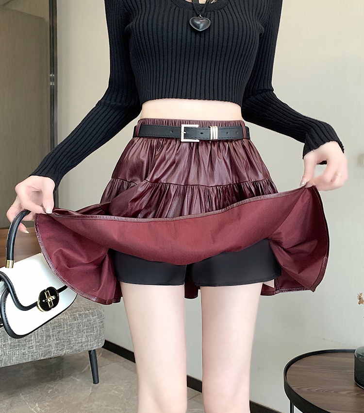 Splice skirt anti emptied short skirt for women