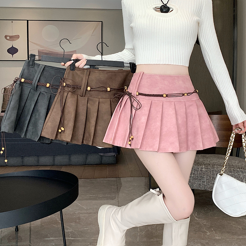 High waist enticement skirt retro short skirt for women