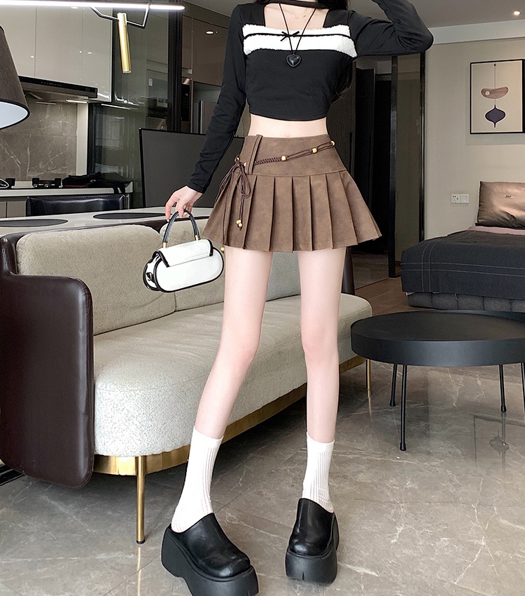 High waist enticement skirt retro short skirt for women