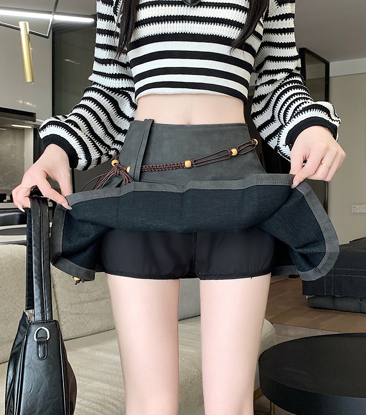 High waist enticement skirt retro short skirt for women