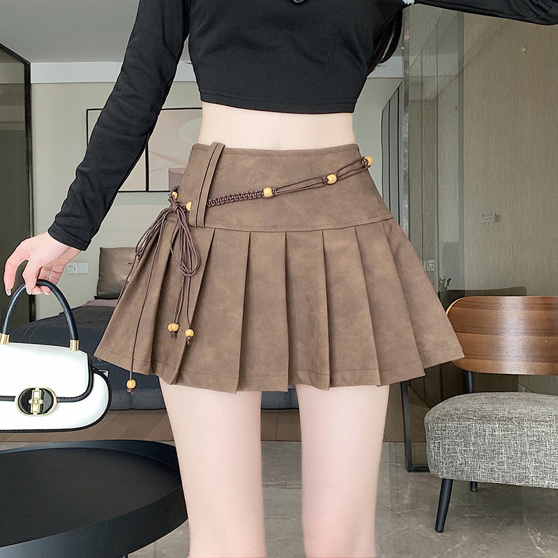 High waist enticement skirt retro short skirt for women