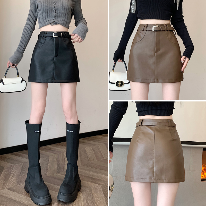 A-line slim skirt package hip short skirt