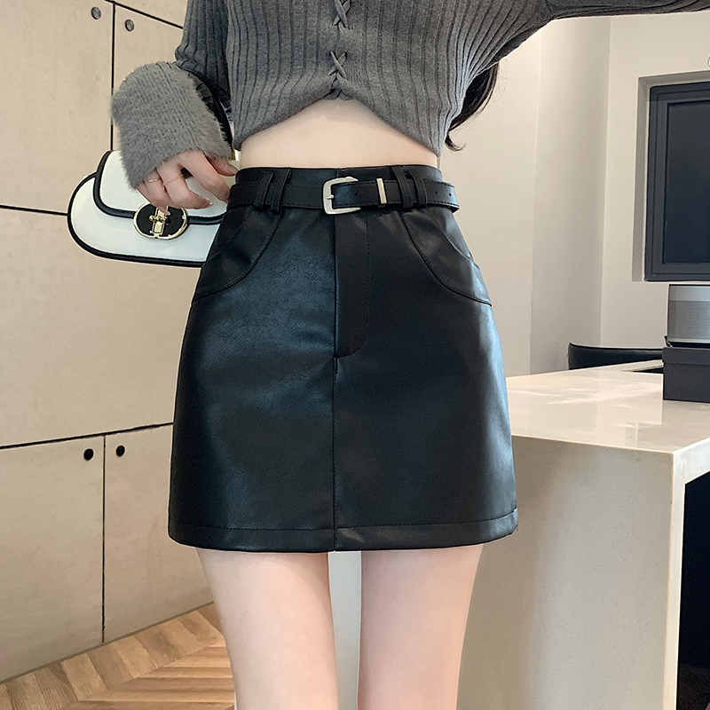 A-line slim skirt package hip short skirt