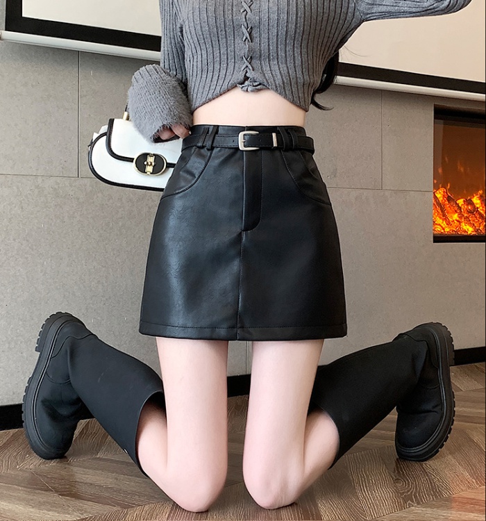 A-line slim skirt package hip short skirt