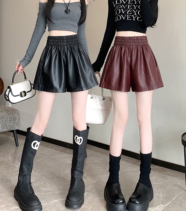 High waist shorts all-match boots pants for women