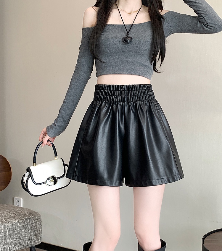 High waist shorts all-match boots pants for women