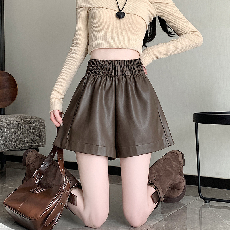 High waist shorts all-match boots pants for women