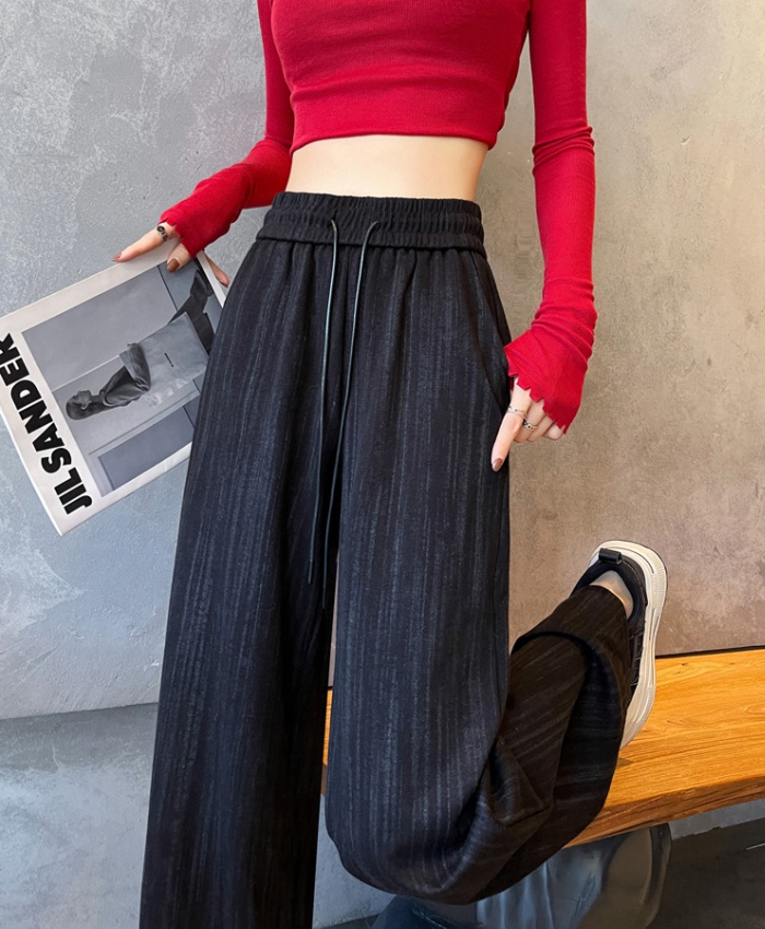 Slim diamond wide leg pants autumn retro pants for women