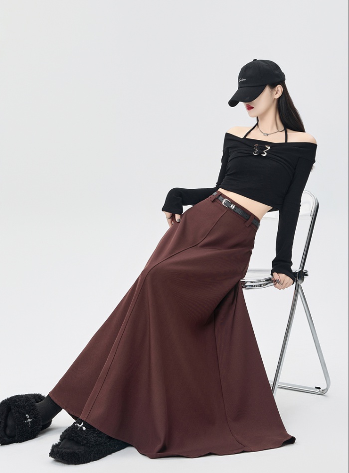 Slim A-line business suit Casual drape skirt for women