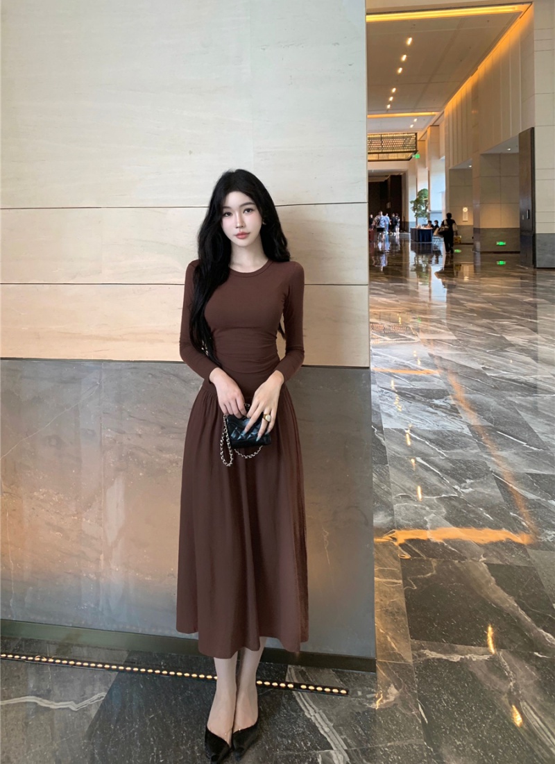 Long sleeve all-match skirt autumn T-shirt 2pcs set