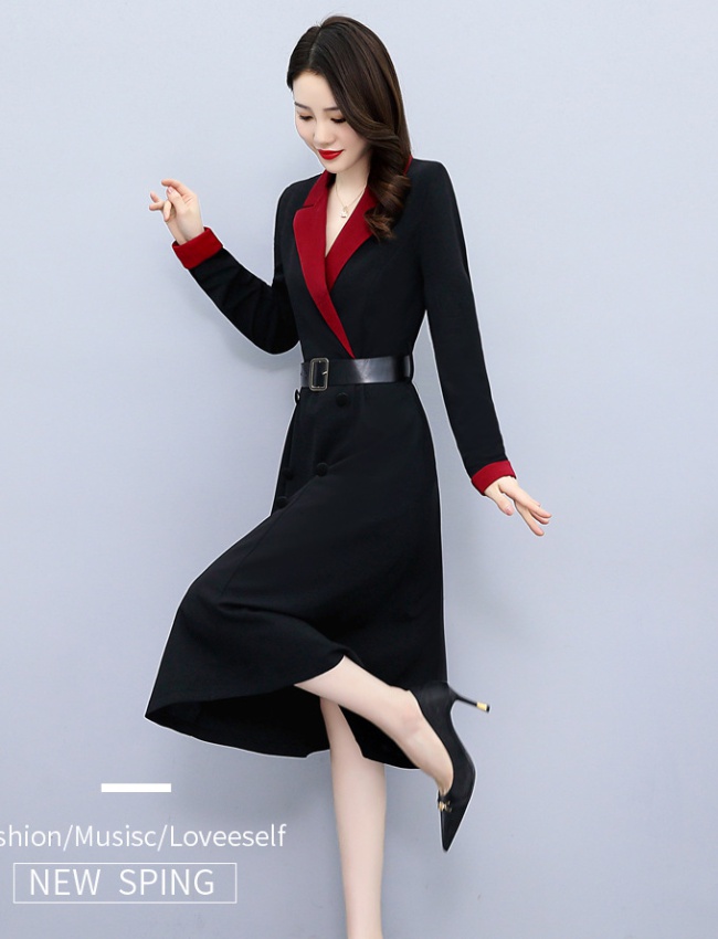 Fashion France style long fashionable slim temperament dress