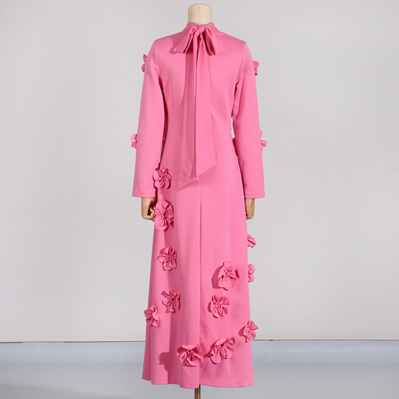 Long sleeve dress A-line long dress for women