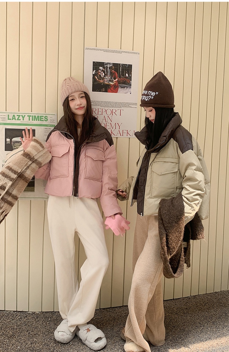 Thick Korean style coat short cotton coat for women