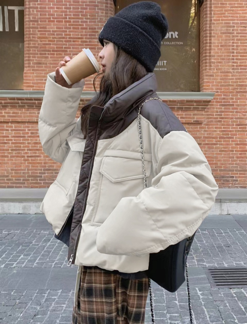 Thick Korean style coat short cotton coat for women