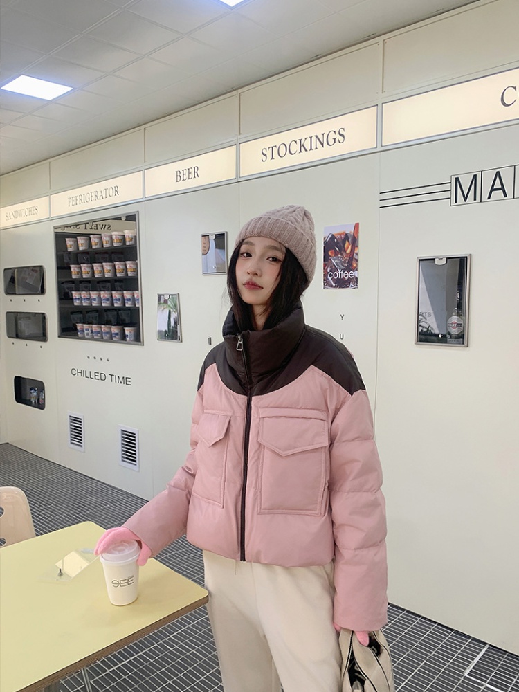 Thick Korean style coat short cotton coat for women