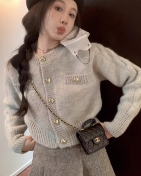 Knitted coat chanelstyle sweater for women