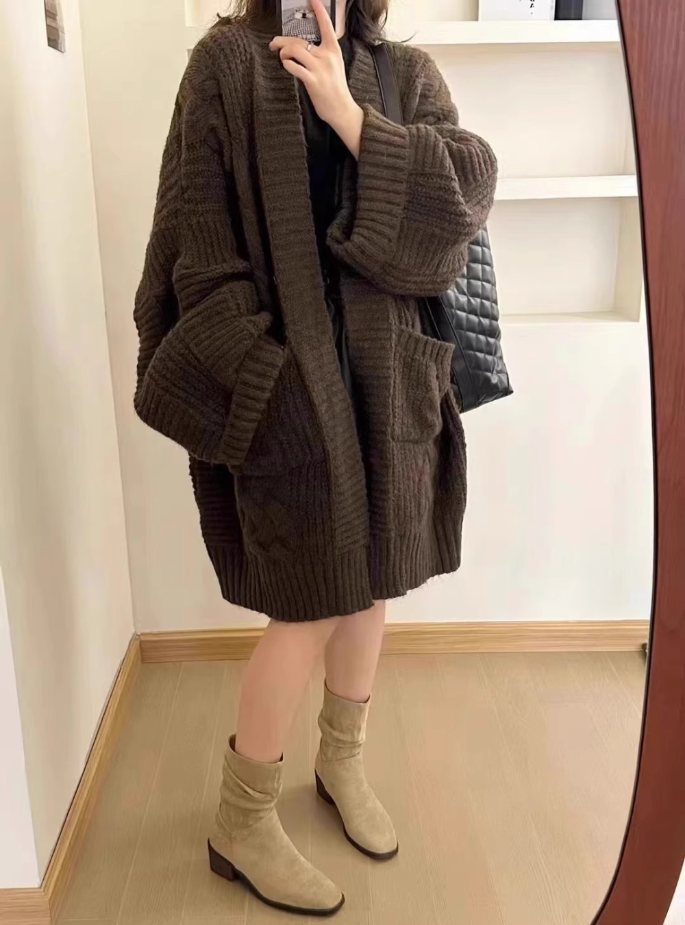 Long lazy coat loose autumn and winter sweater for women