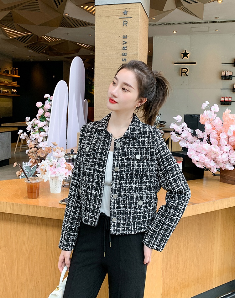 Ladies plaid business suit small fellow jacket for women