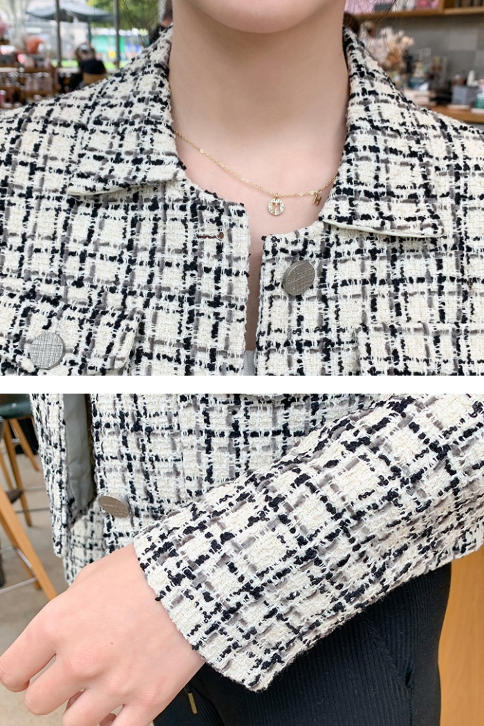 Ladies plaid business suit small fellow jacket for women