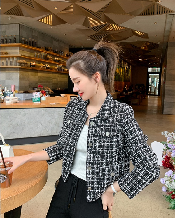 Ladies plaid business suit small fellow jacket for women