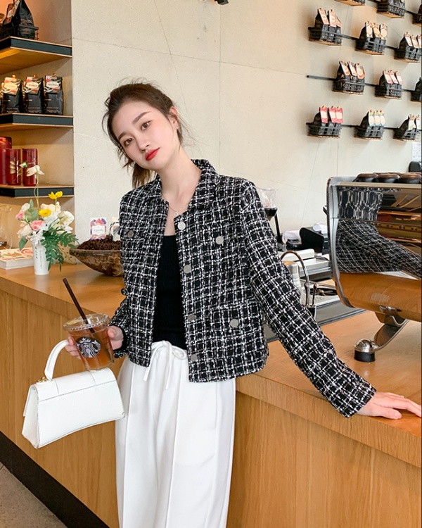 Ladies plaid business suit small fellow jacket for women