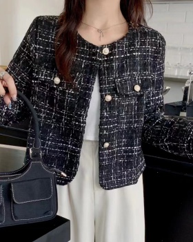 Long sleeve round neck Korean style jacket for women