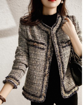 Ladies temperament coat short woolen tops for women