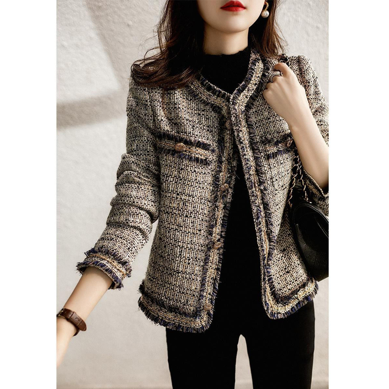 Ladies temperament coat short woolen tops for women