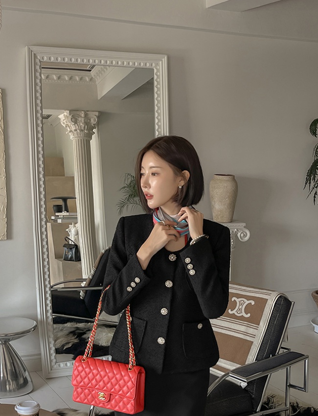 Temperament simple chanelstyle autumn jacket