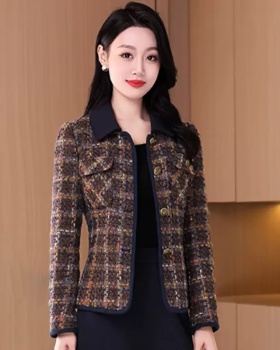 Coarse flower chanelstyle woolen coat spring coat