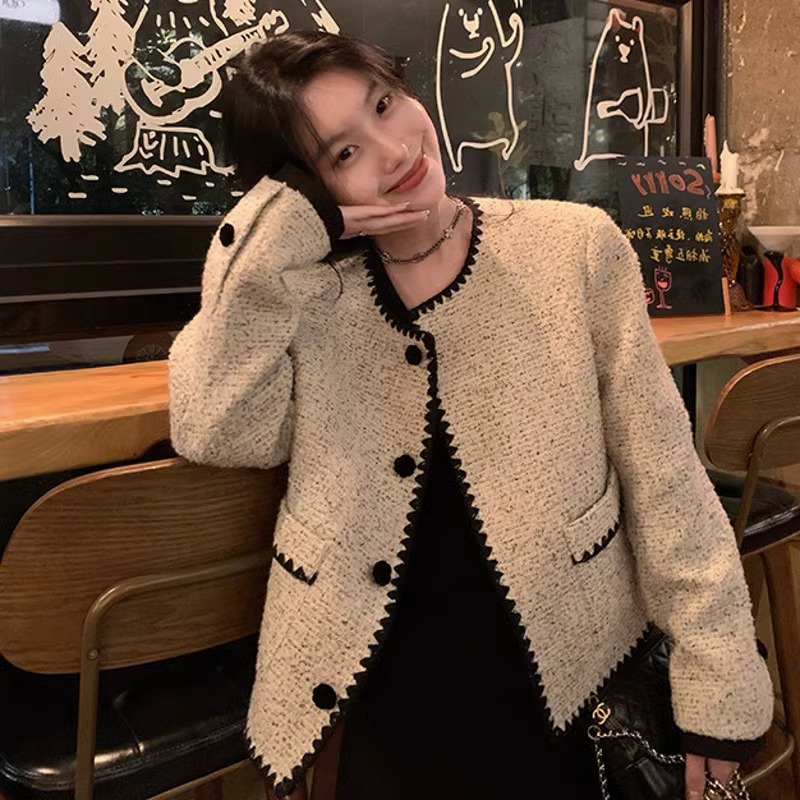 France style Korean style cardigan knitted autumn tops