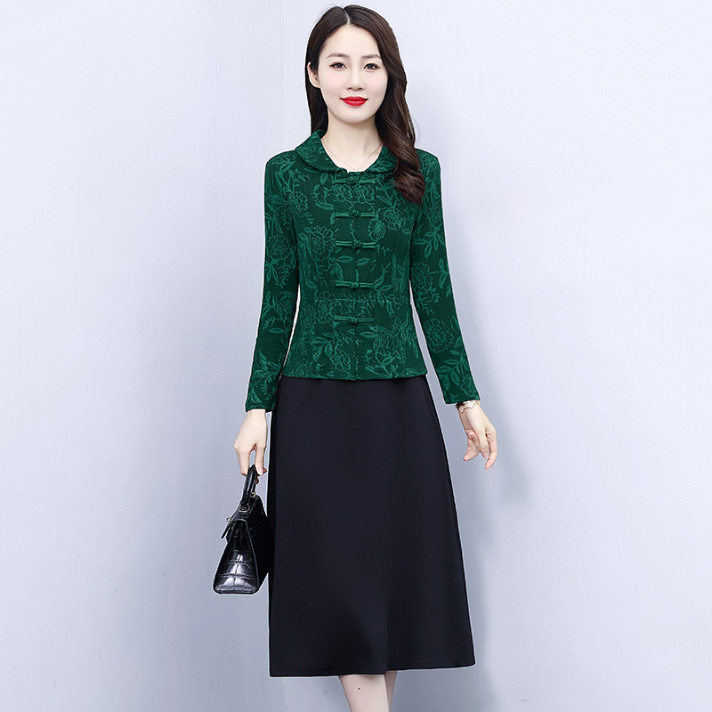 Summer Pseudo-two dress autumn cheongsam for women