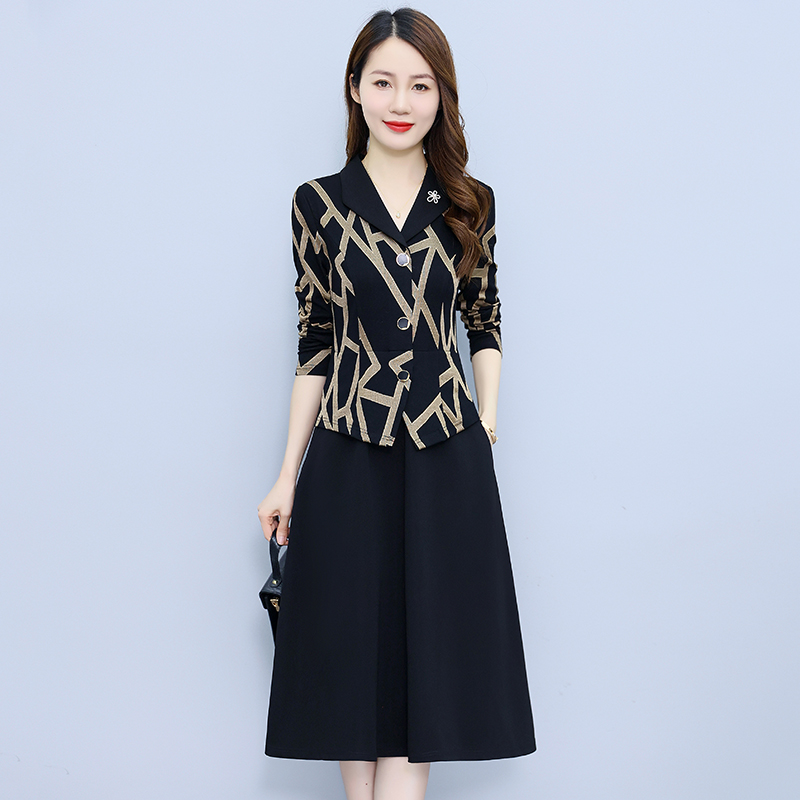 Vacation fashion long sandy beach Pseudo-two dress