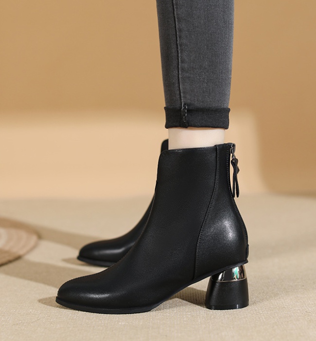 High-heeled footware short boots for women