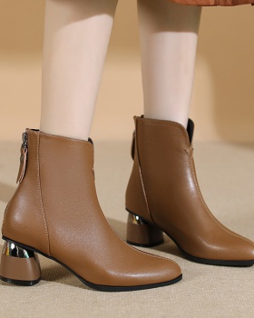 High-heeled pointed short boots fine-root shoes for women