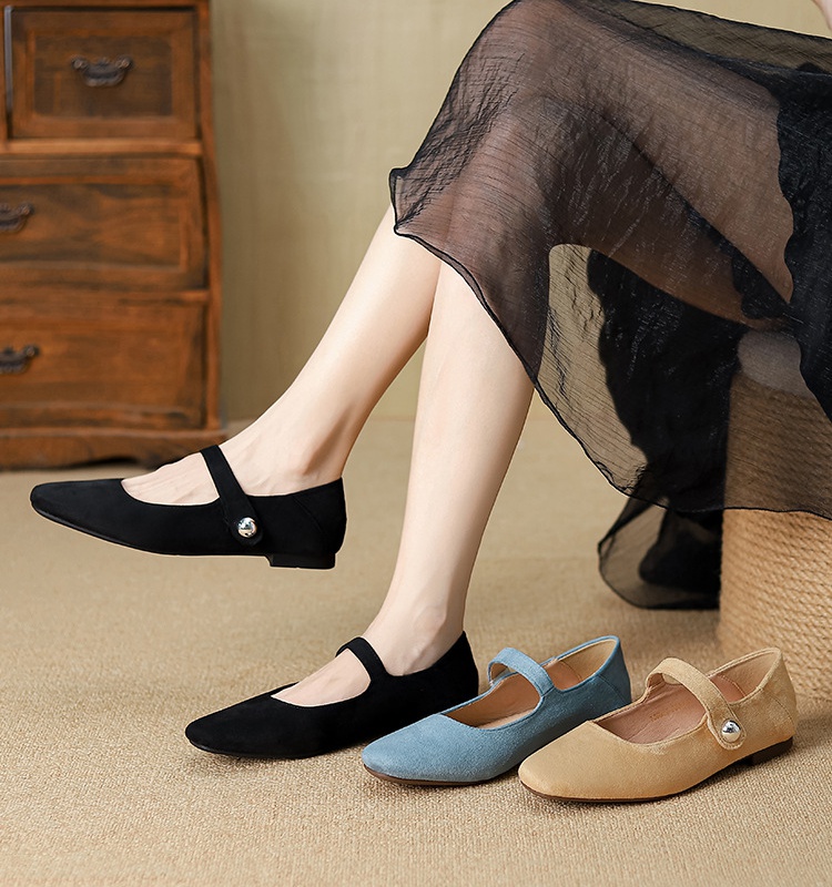 Tender flat shoes soft soles summer peas shoes