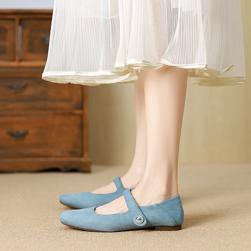 Tender flat shoes soft soles summer peas shoes