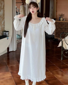 Autumn and winter night dress pure cotton pajamas