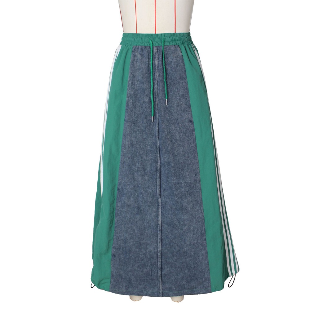 European style denim fashion mixed colors autumn skirt