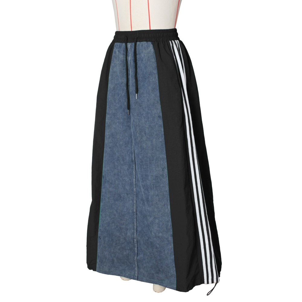 European style denim fashion mixed colors autumn skirt