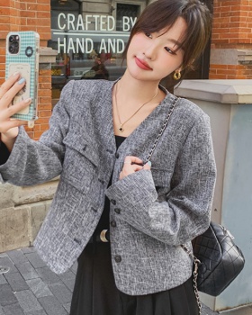 Chanelstyle coat gray business suit for women