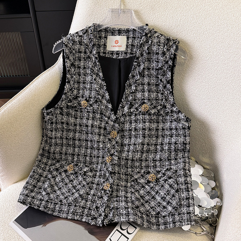 Commuting waistcoat chanelstyle coat for women