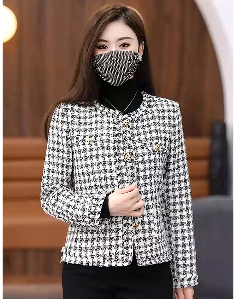 Fashion slim coat chanelstyle all-match tops for women