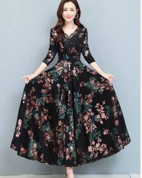 Printing temperament ladies dress for women