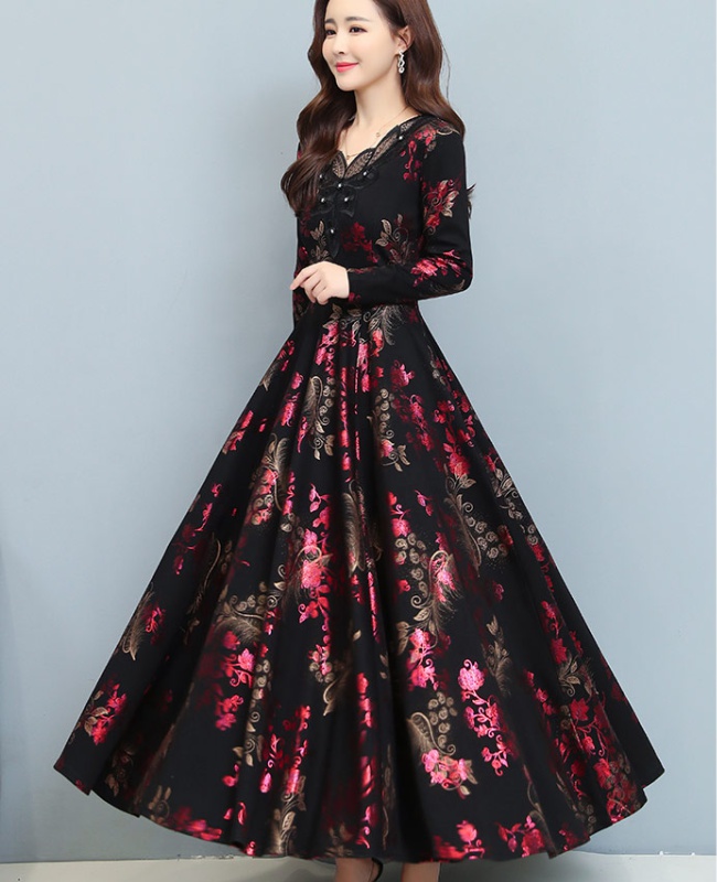 Printing temperament ladies dress for women