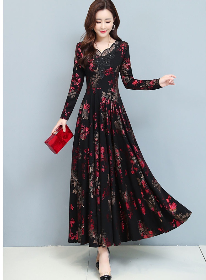 Printing temperament ladies dress for women